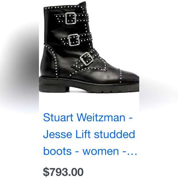 Stuart Wietzmans studded boots,   Authentic not copy, Leather, stylish, classic - Picture 3 of 9